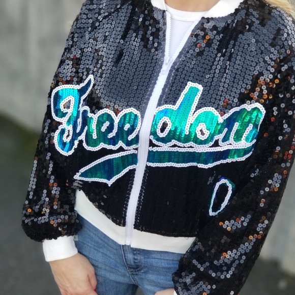 FREEDOM Sequin Jacket - Black - Picture 4 of 10